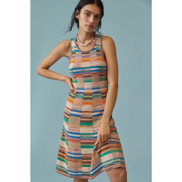 Daily Practice Dresses & Skirts - Anthropologie Daily Practice Womens Colorblock Knit Sweater Dress Large